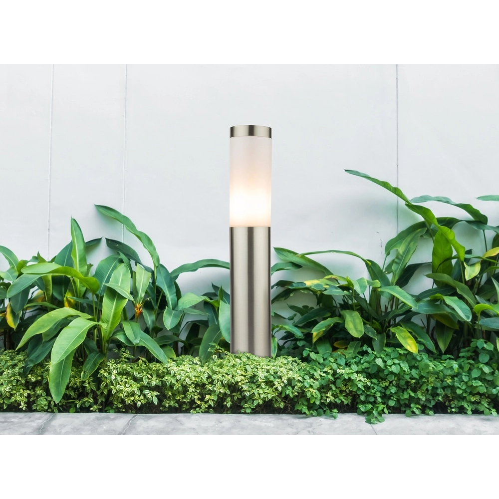 Garden lamp Boston Led Stainless steel with white - 8.8W - 3000K Globo 9007371291328
