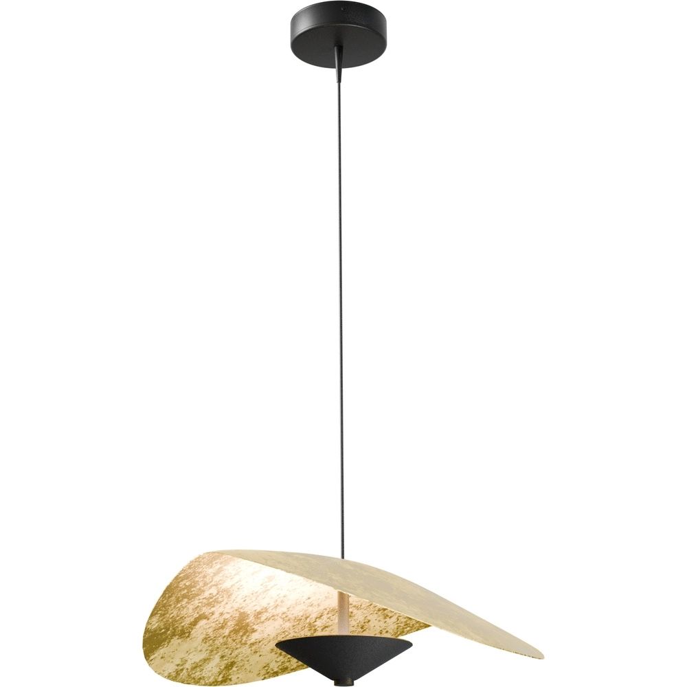 Ø 45cm LED pendant light Lente Gold leaf