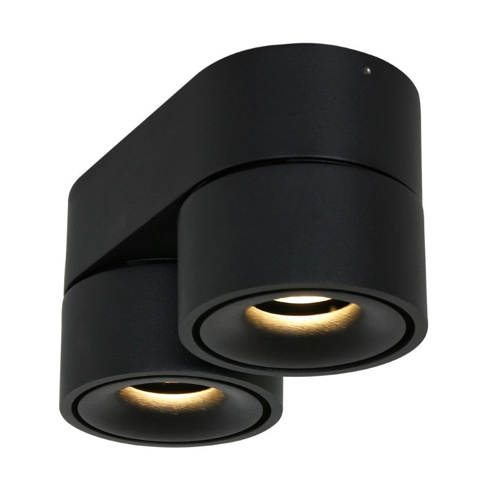 Spot lamp Fez Black 2-light black Steinhauer 8712746132502