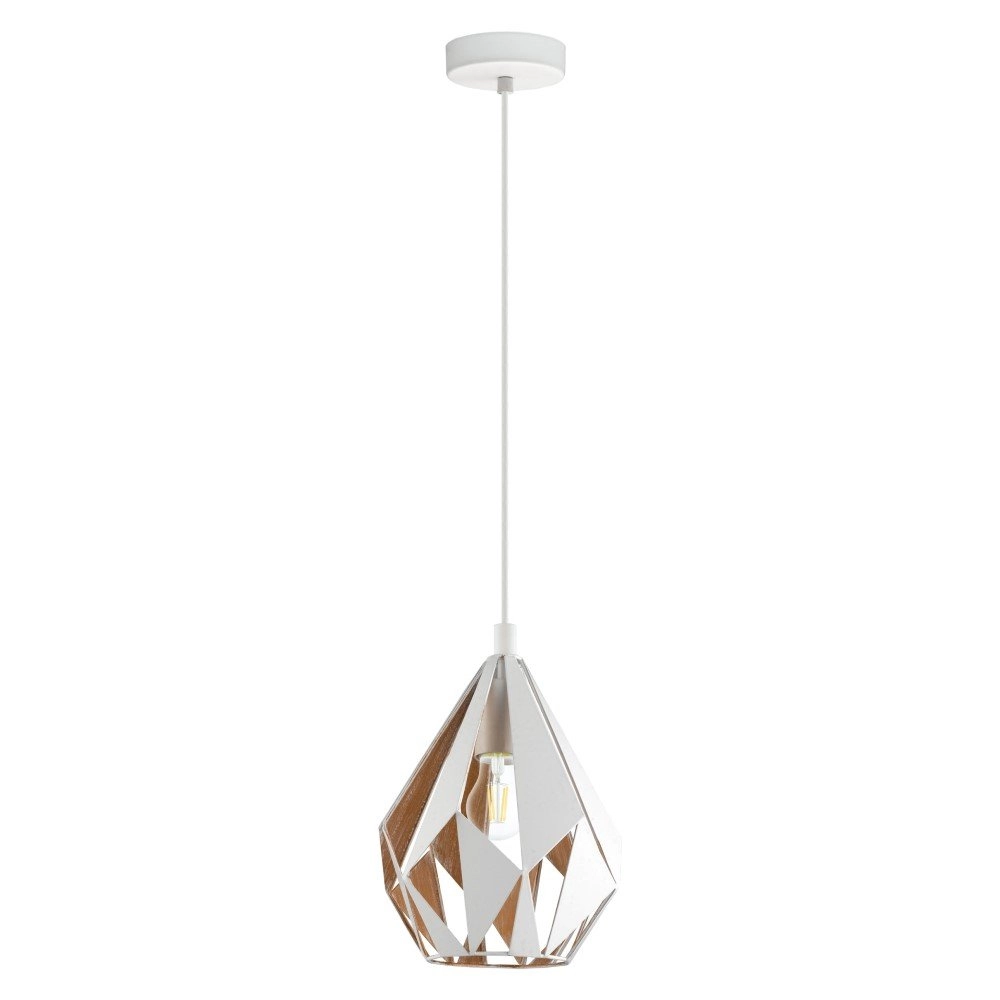 Pendant lamp Carlton 1 20cm white with gold Eglo 9002759430016