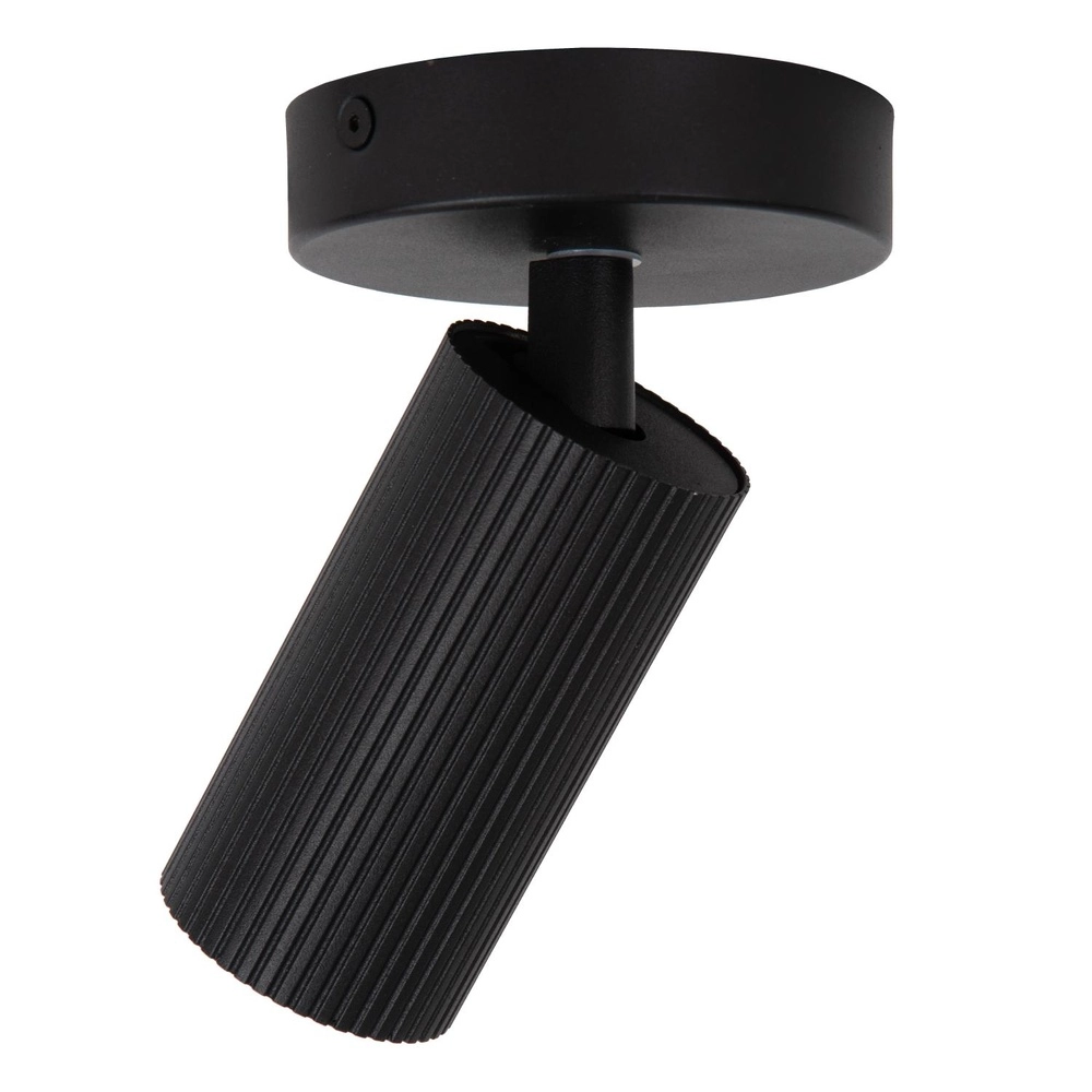 Surface-mounted ceiling spot Clubs Black Lucide 5411212093486