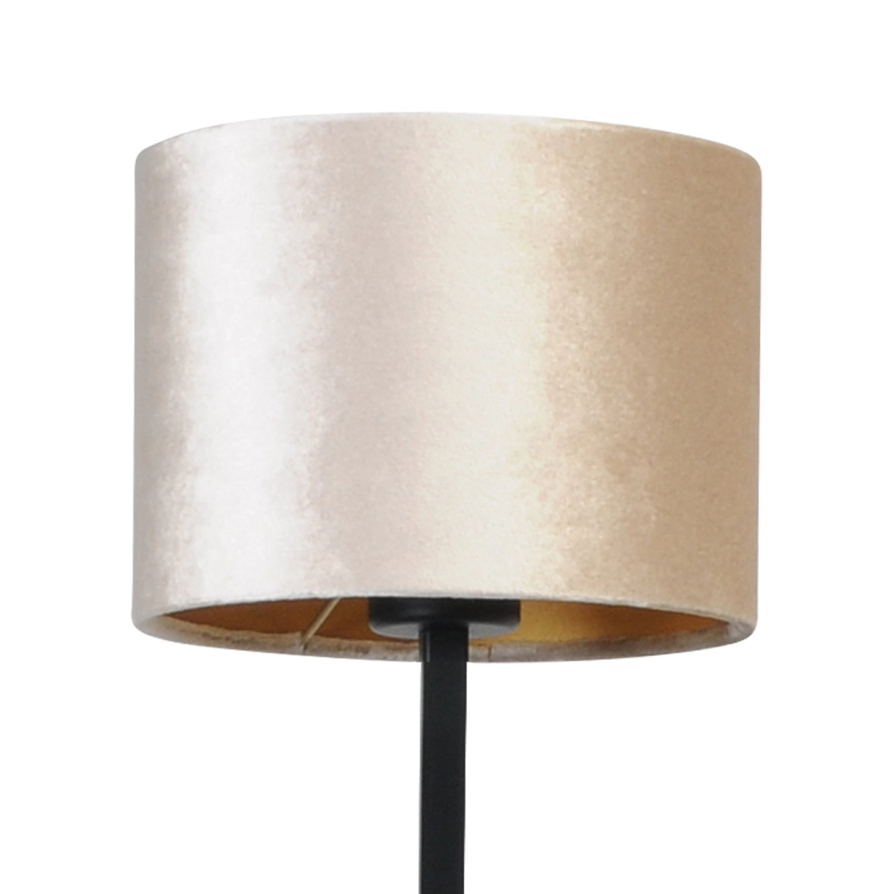 Black table lamp Venus with sand-colored lampshade Masterlight 8718121218311