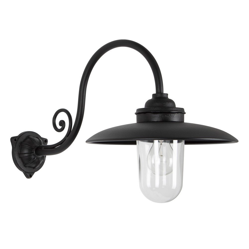 Matte black wall lamp Rhone