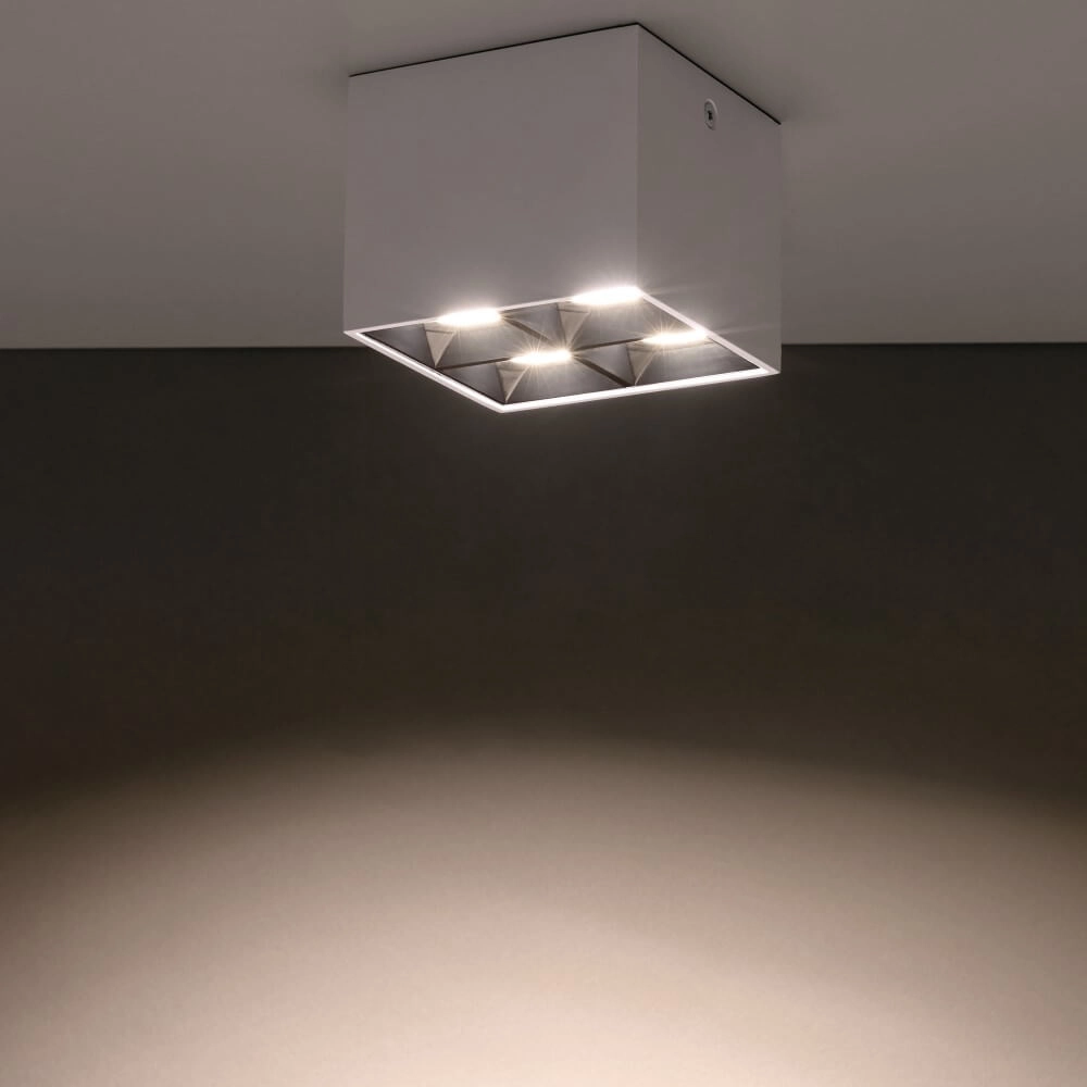 White surface-mounted spotlight Midi Led 2x2 LEDs - 4000K Lyora 5903139100519