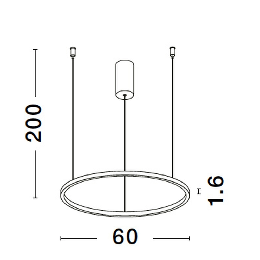 Round pendant lamp Tarquin gold Ø 60cm Lyora 5212017438270
