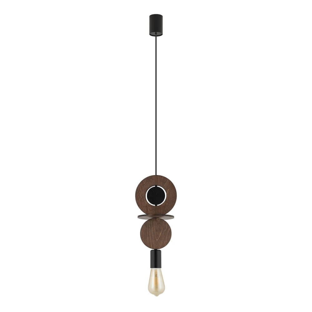 Design pendant lamp Drops Wood C 1-light wood