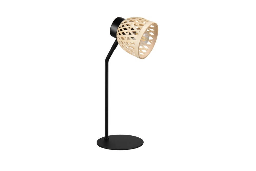 Black table lamp Laurent with cream cap Trio 4017807637571