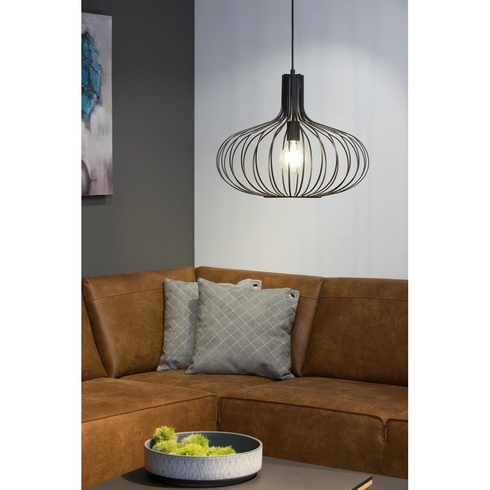 Pendant lamp Manuela Ø 50cm black Lucide 5411212782045
