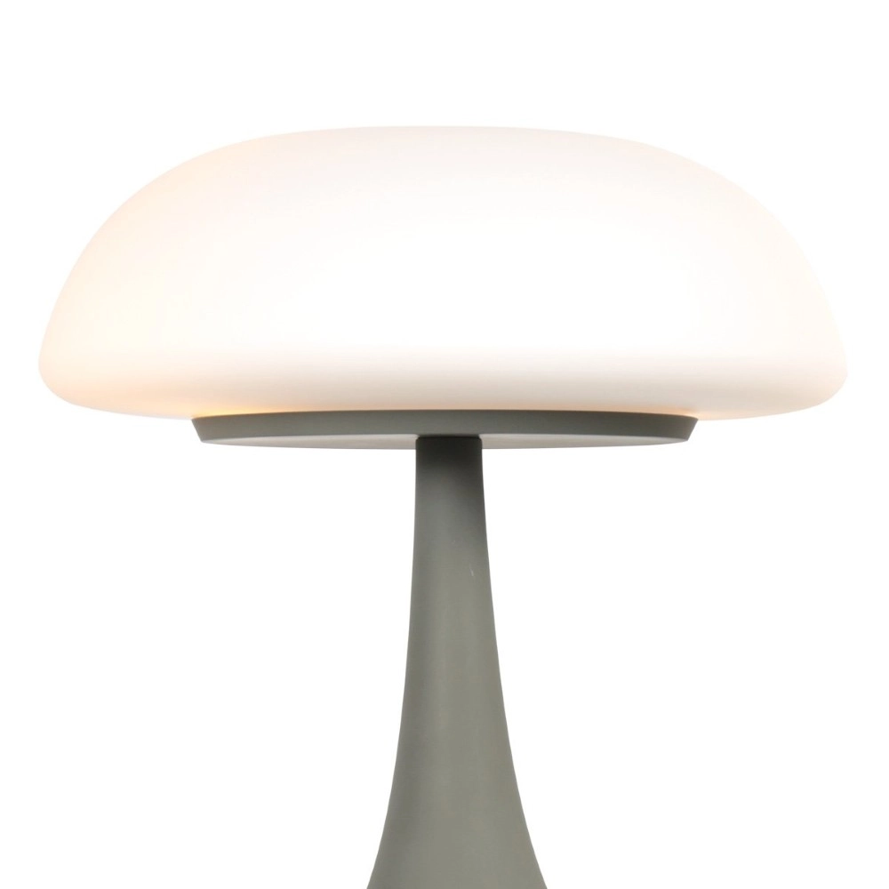 Table lamp Ancilla Grey with white glass