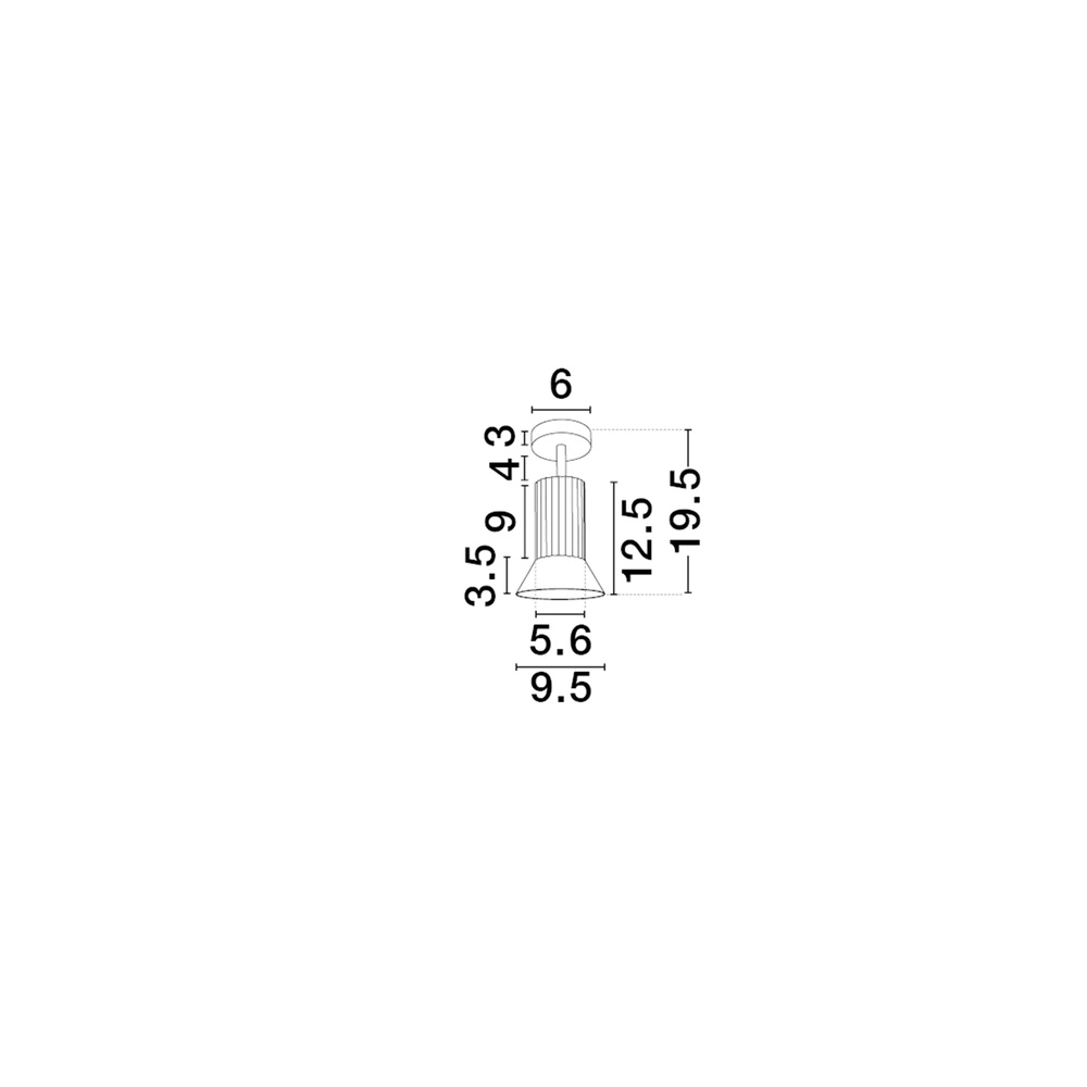 Ceiling spotlight Luvia Orientable black with bronze Lyora 5212017475527