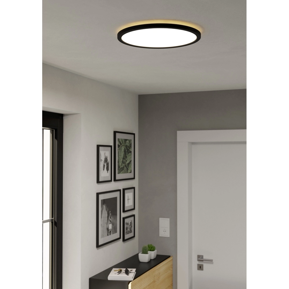 Bathroom ceiling light Rovito Zigbee - black - Ø 38.9cm Eglo 9008606329854