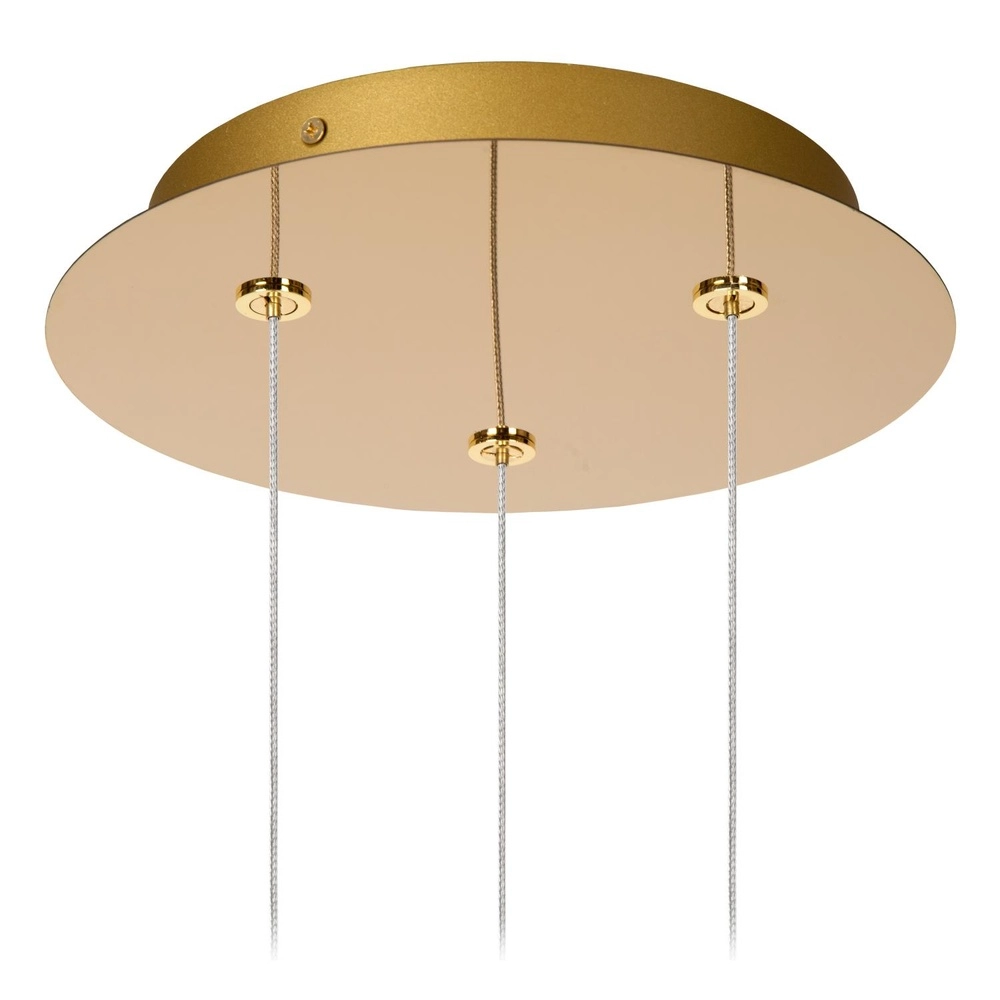 Golden pendant lamp Cintra Loft 3-lights Lucide 5411212134394