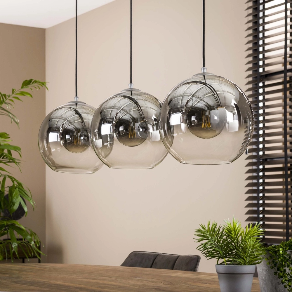 3L pendant light Bubble with silver fading glass Lyora 8716803511217