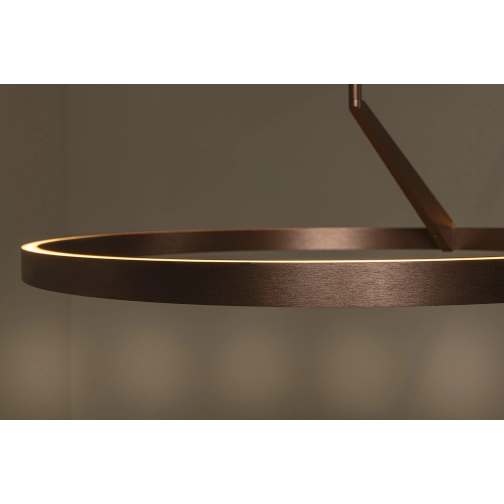 Sleek LED pendant light Applause copper red - Ø 60cm Premium by Lucide 5411212221834