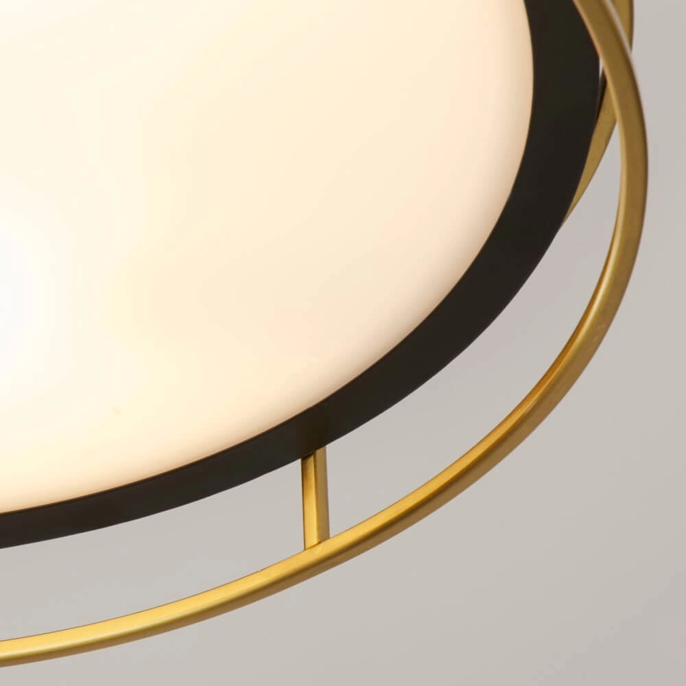 Design ceiling lamp Pheonix Ø 40cm black with gold Searchlight 5053423251035