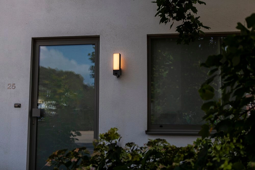 Wall lamp Cuba anthracite with camera Lutec 6939412013671