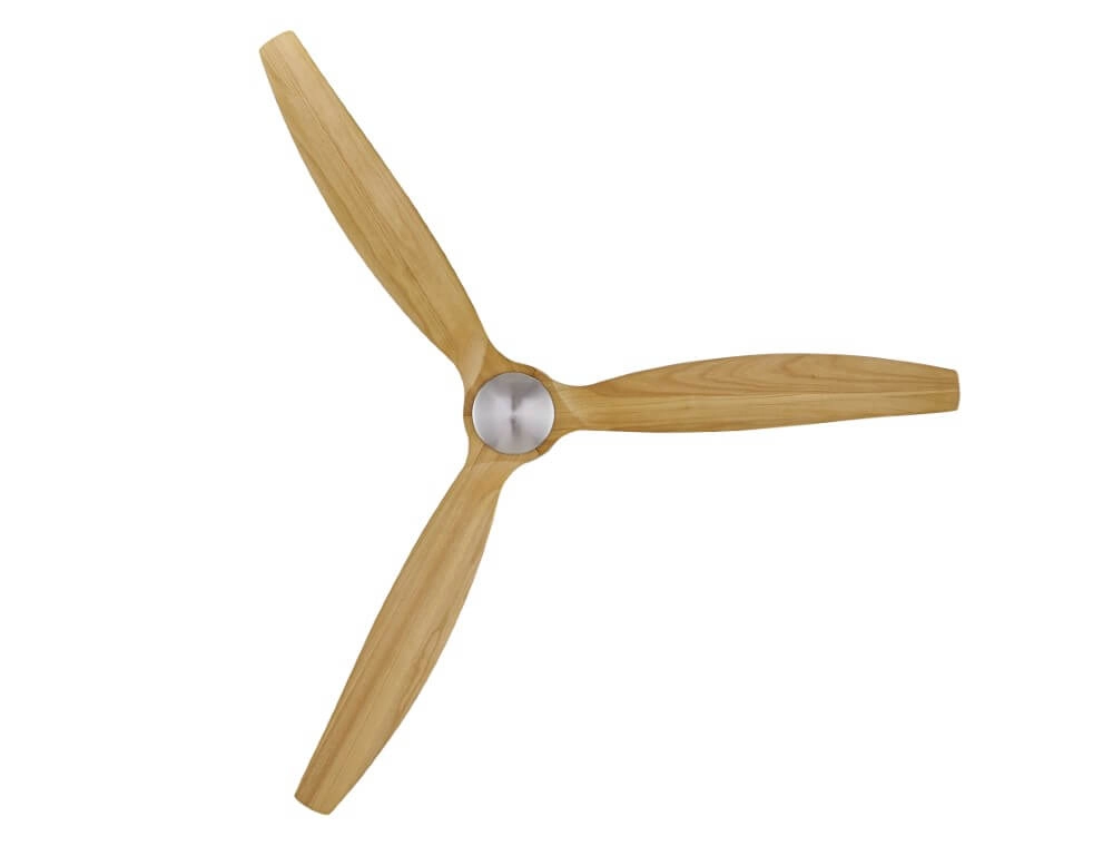 Wooden ceiling fan with stainless steel Airfusion Akmani Ø 152cm Beacon 9333509103981