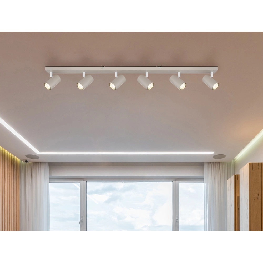 6-light ceiling lamp Robby sand brown Globo 9007371575442