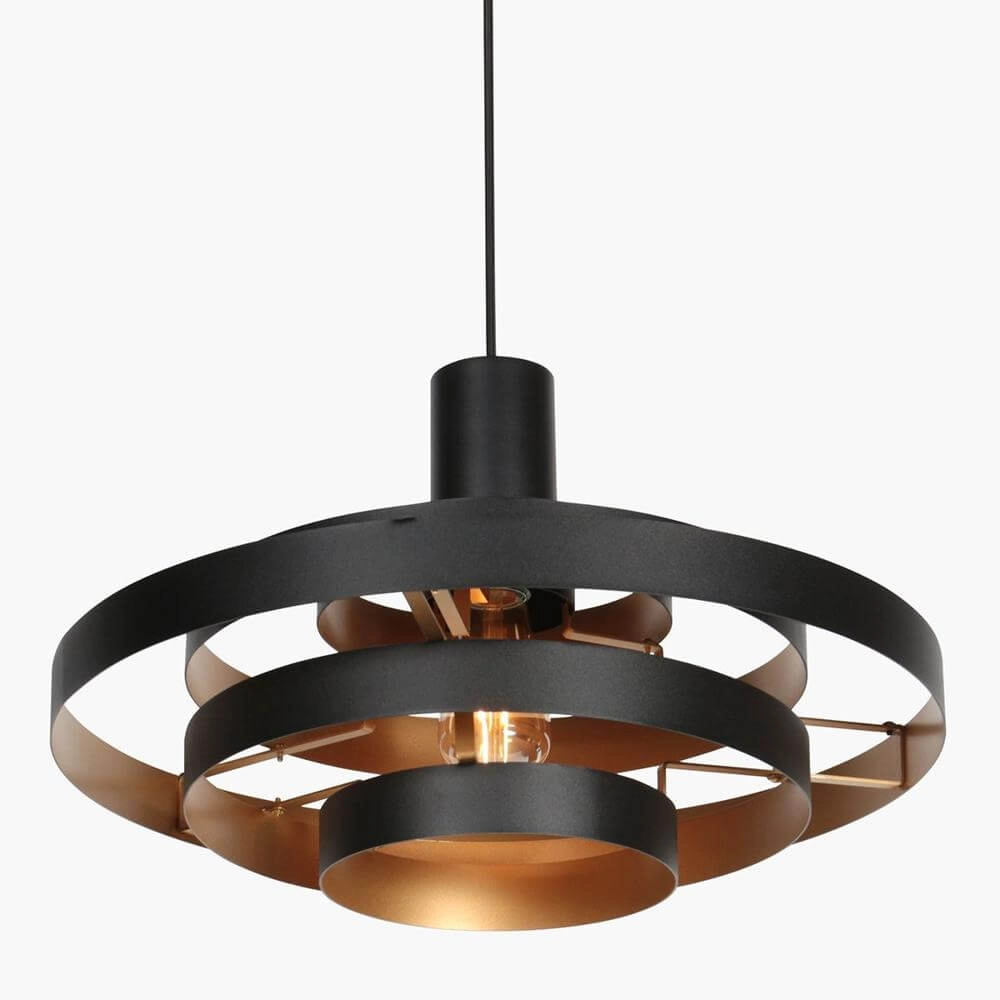Design pendant lamp Halo Cirque black Ø 50cm Steinhauer 8712746178333