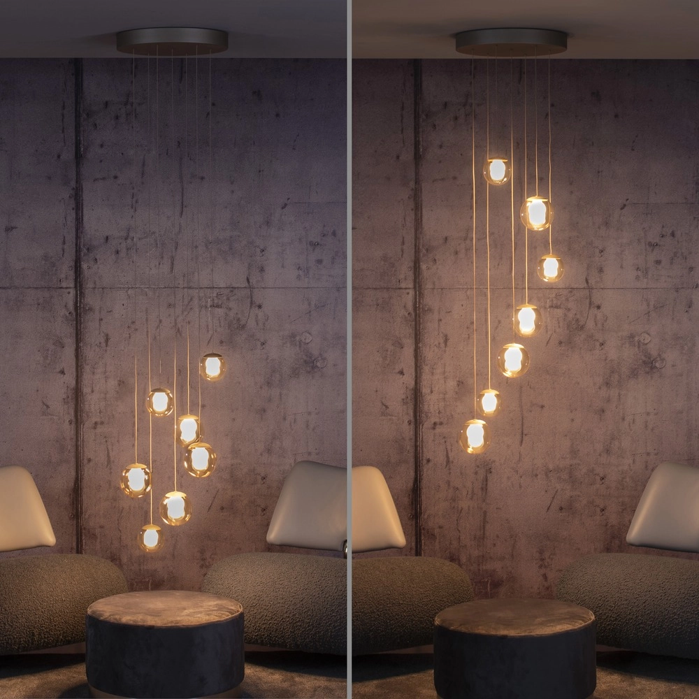 7-light pendant lamp Pure Popup Bronce Paul Neuhaus 4012248396681