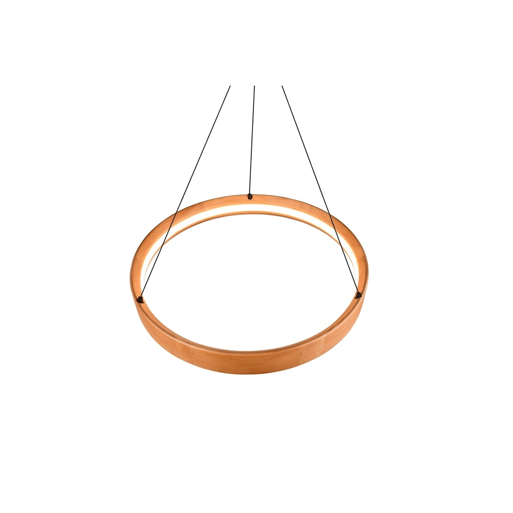 Design pendant lamp Lynwood wood Ø 50cm Trio 4017807662269
