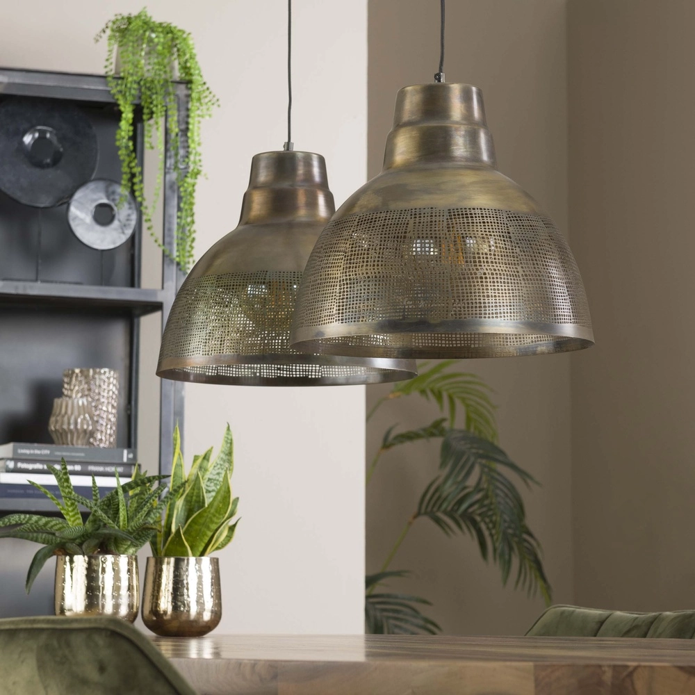 Industrial pendant lamp Screen 2x Ø 38cm Lyora 8716803513006