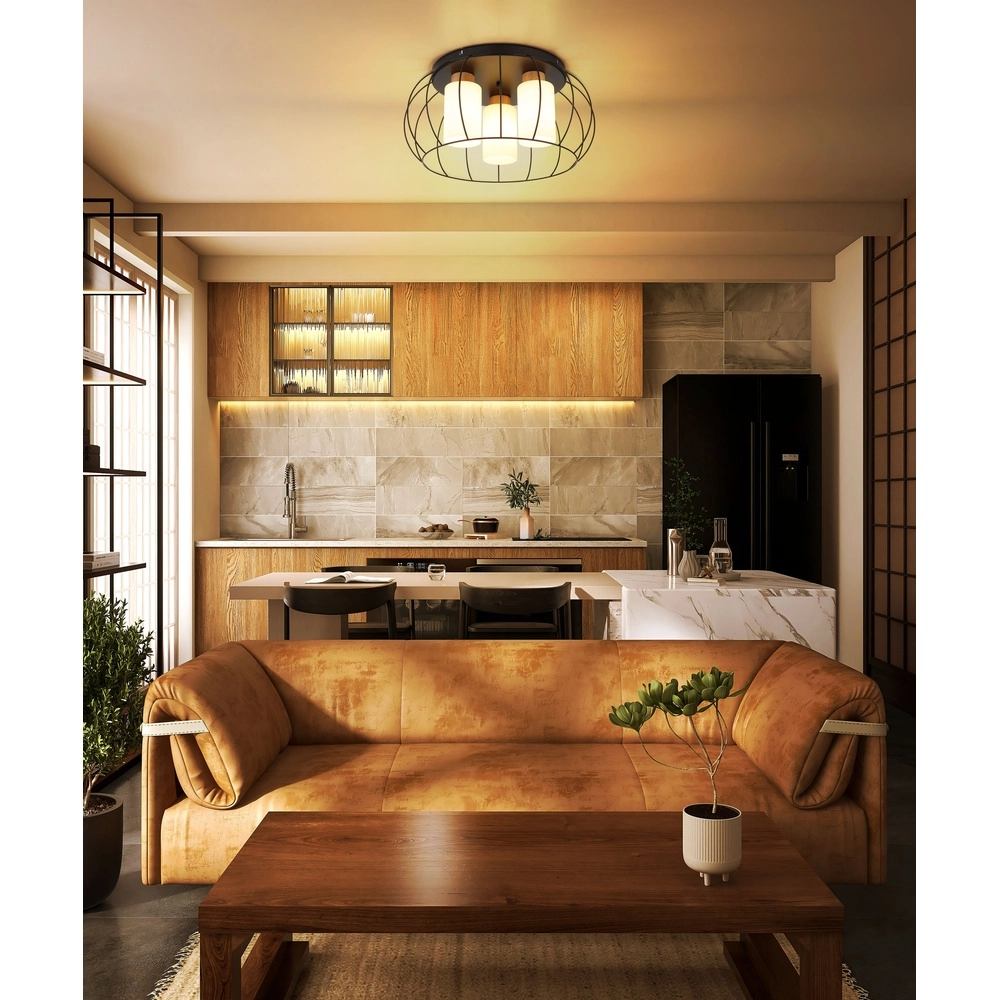Ceiling lamp Rowena 3-light black Globo 9007371589982