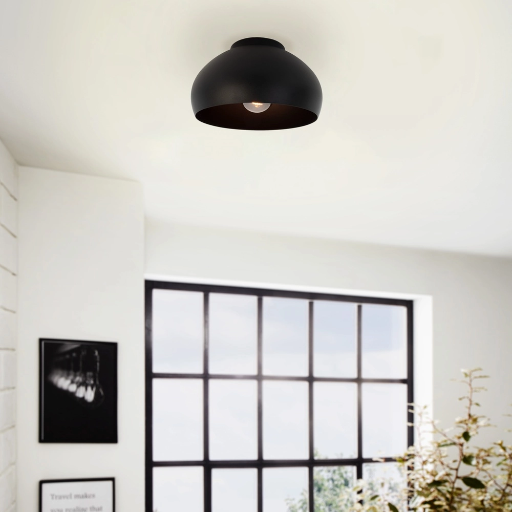 Black ceiling light Mogano 2 Ø 17.5cm Eglo 9008606244584