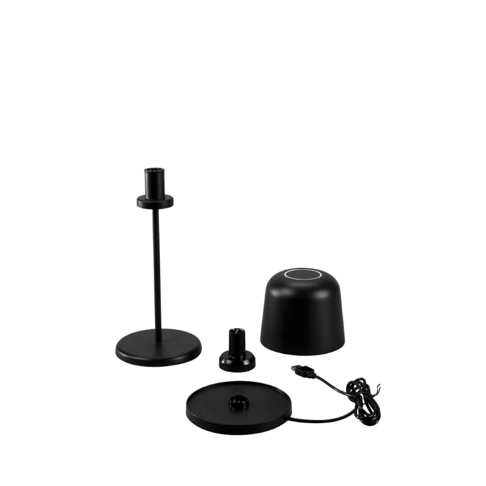 Rechargeable table lamp Biot black with removable cap KonstSmide 7318307845754