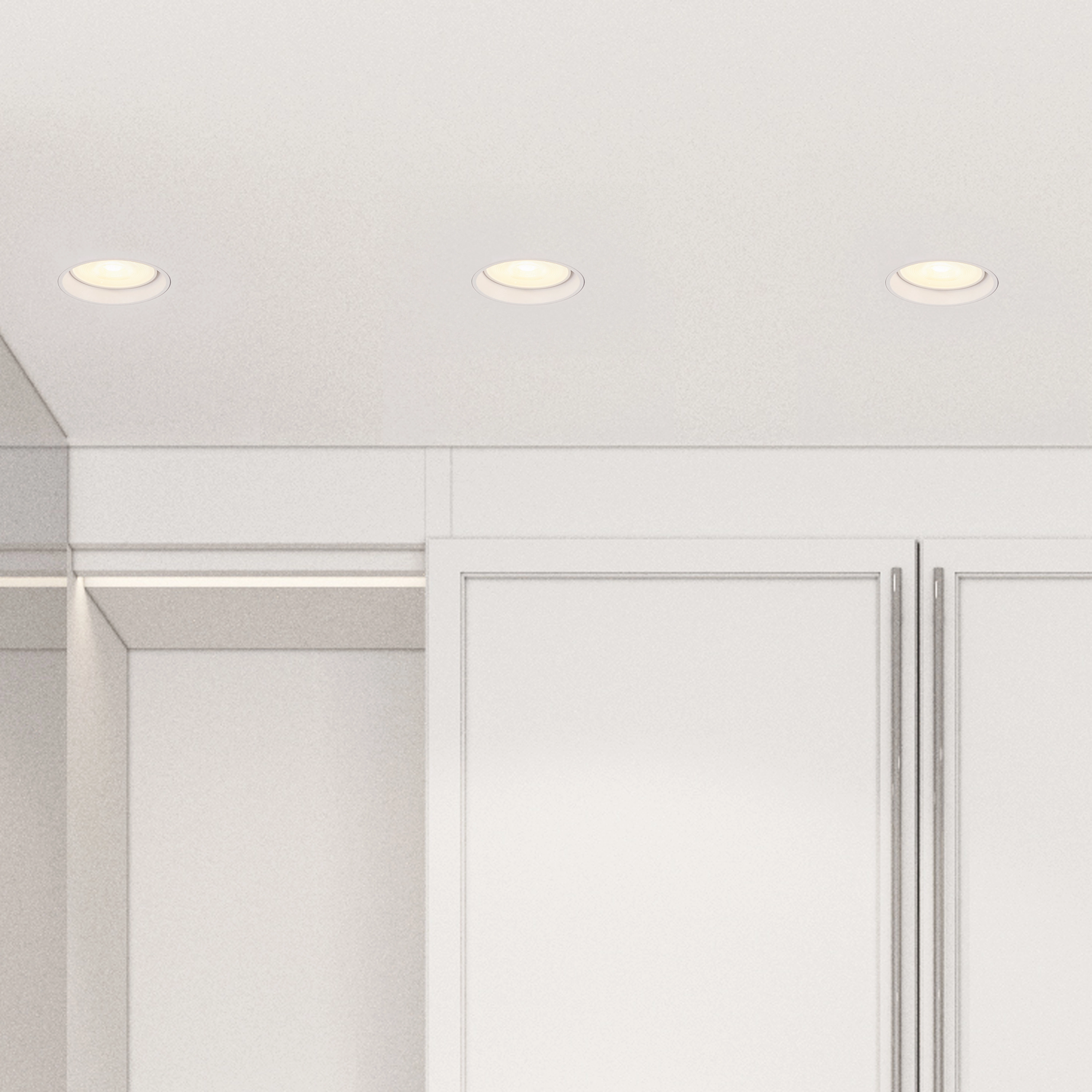 Recessed stucco spot Mini white without a border Lyora 5053423275598