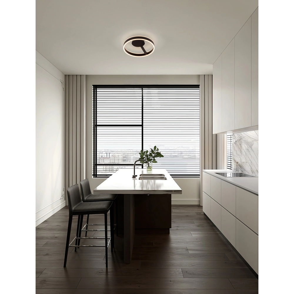 Ceiling lamp Bianco black Ø 40cm Lyora 5212017473813