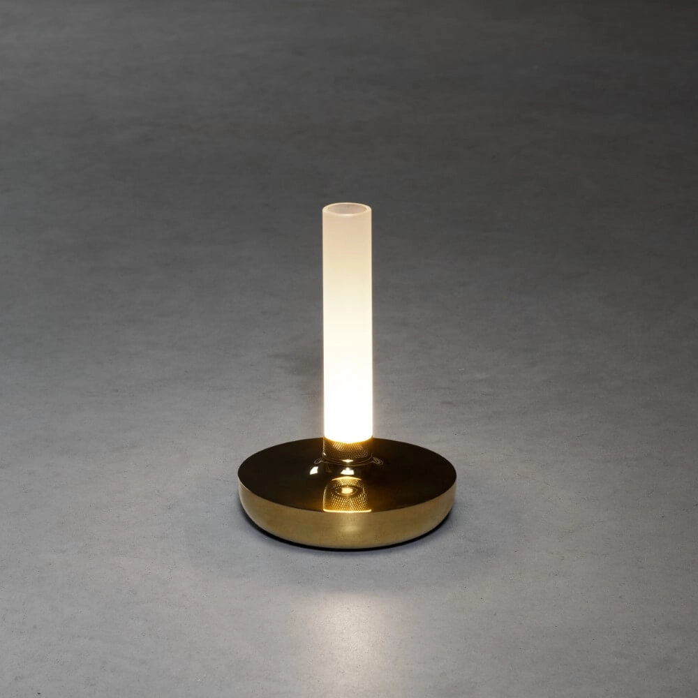 Rechargeable table lamp Biarritz brass KonstSmide 7318308278032