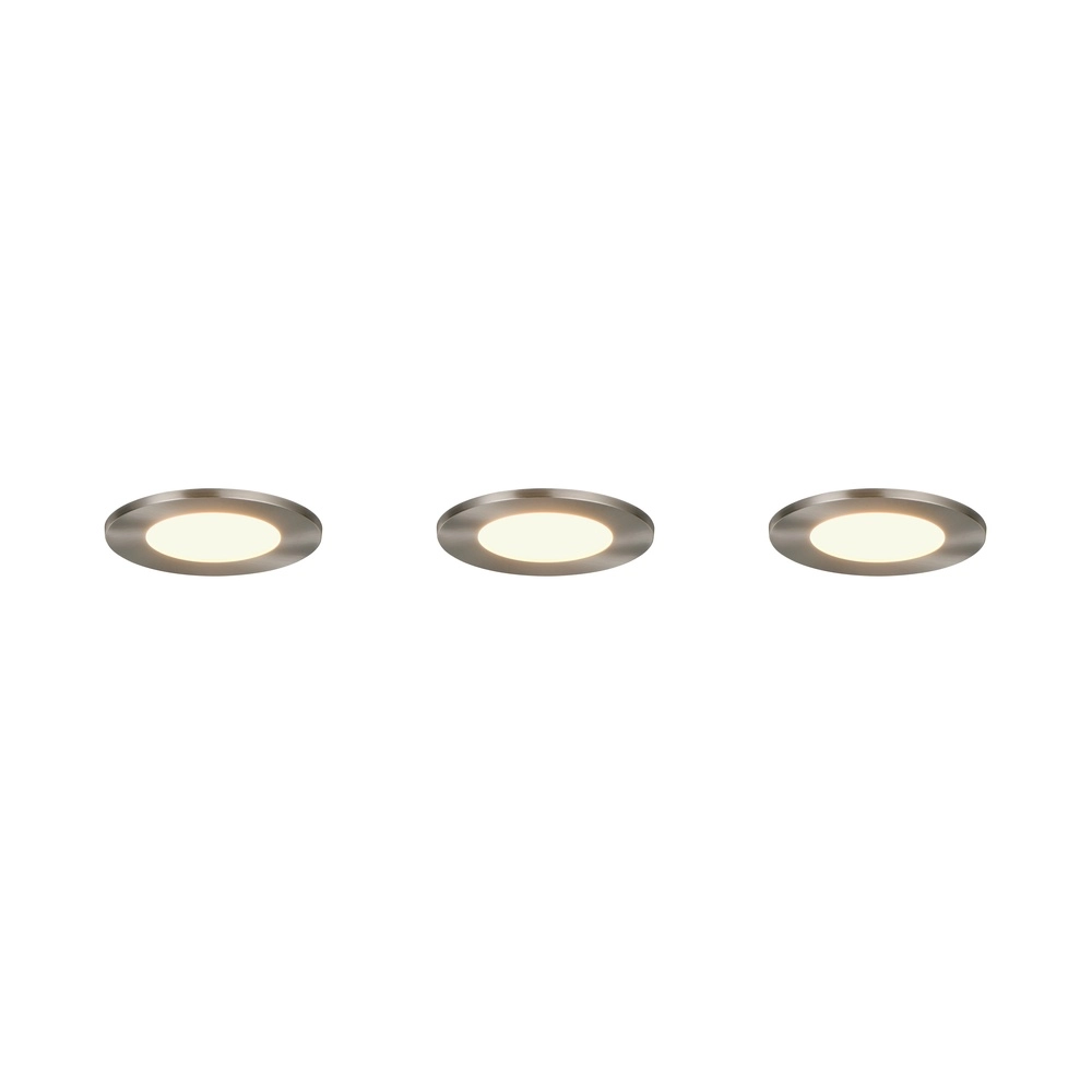 Set of 3 recessed spotlights Himal nickel IP65 Trio 4017807663808