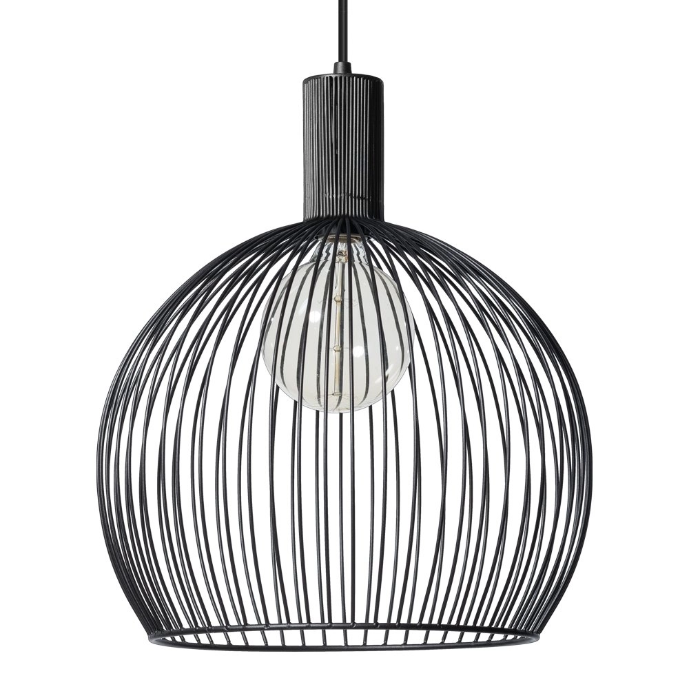 Black pendant lamp Wire Ø 40cm