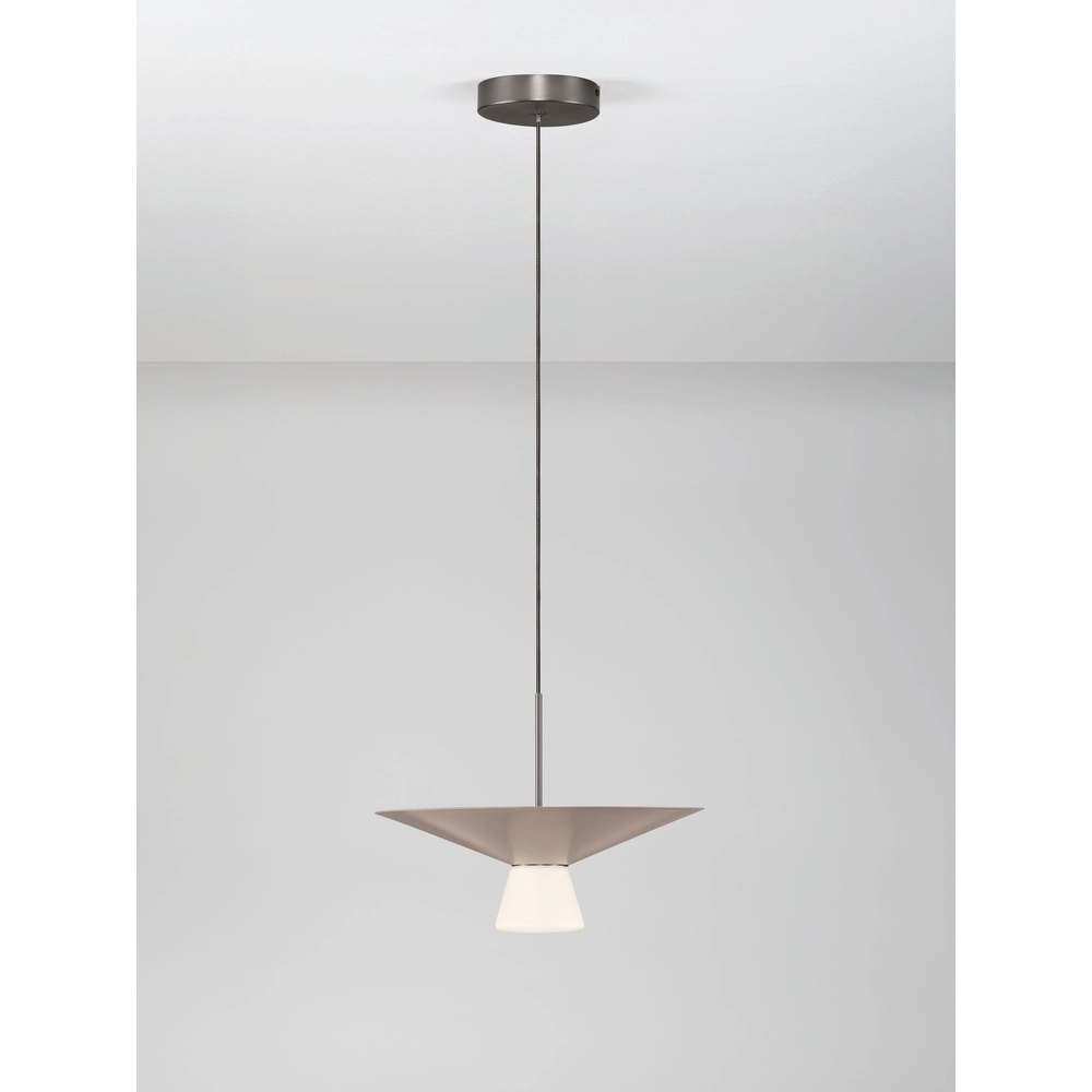 Design pendant lamp Baris white with grey and brown Ø 38cm Lyora 5212017495297