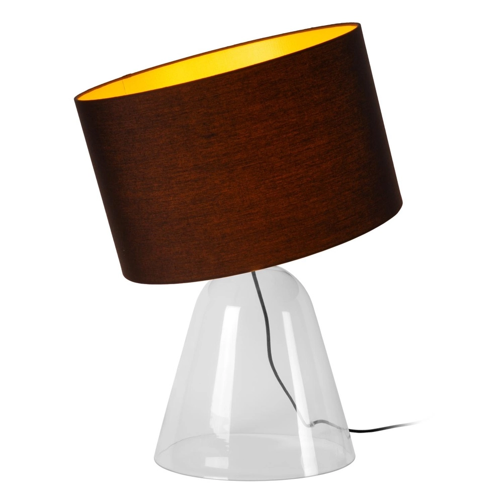 Table lamp Campana glass with black shade 25cm Lucide 5411212345813