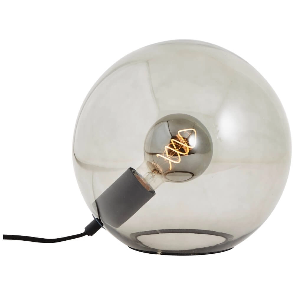 Sphere table lamp Belado black with smoke glass