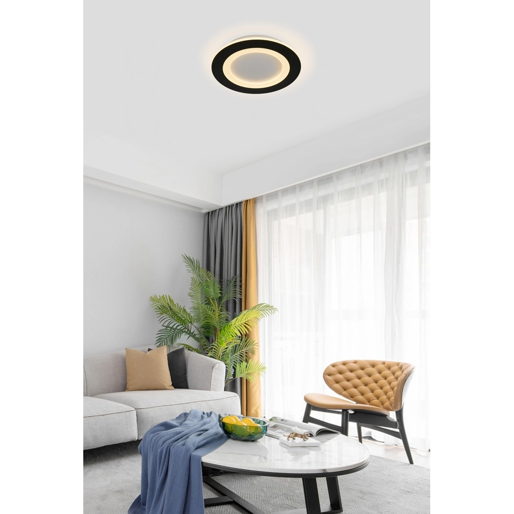Ceiling light Ringo Ø 25cm black Searchlight 5053423303703