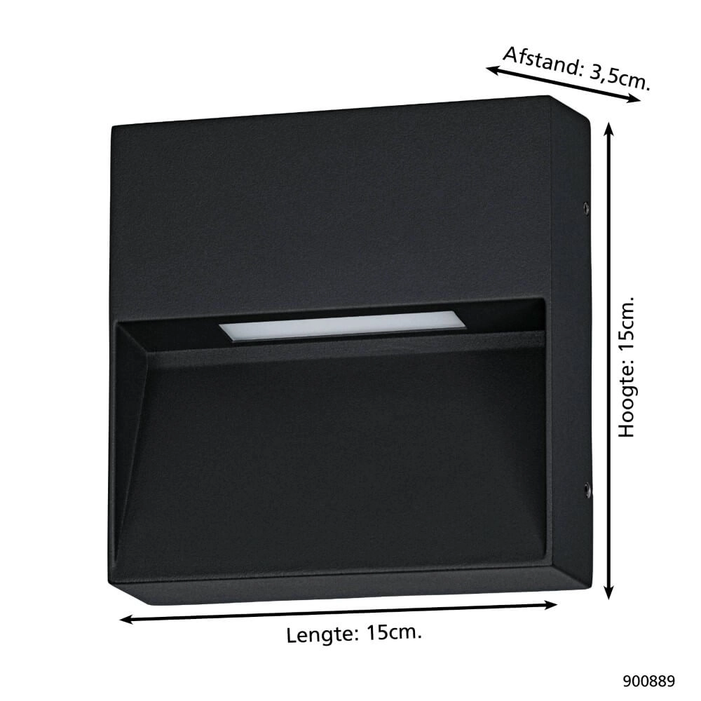 Black stair lighting Maruggio square - outdoor Eglo 9008606264025