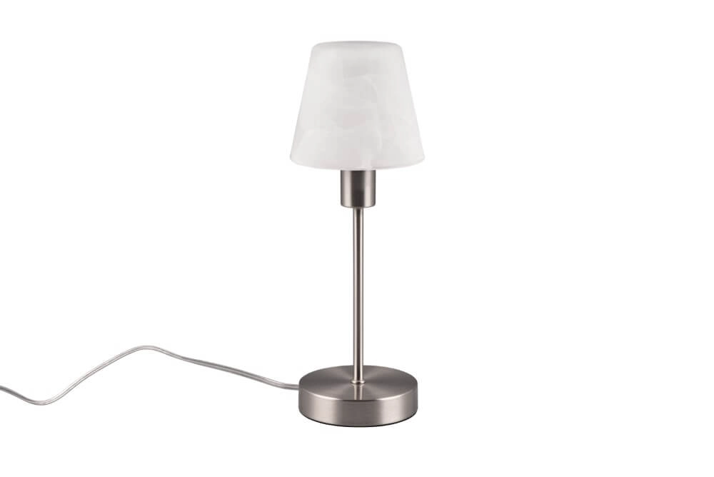 Table lamp Luis Ii nickel with white glass Trio 4017807551280