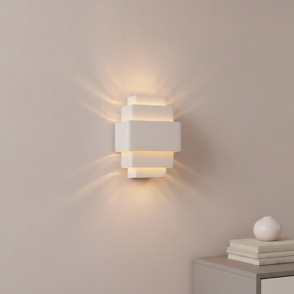 Design wall lamp Layers White with gold inside