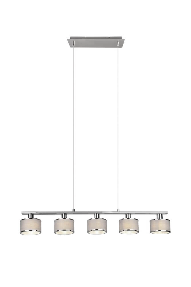5-light pendant lamp Kaprun straight 92cm Trio 4017807581157
