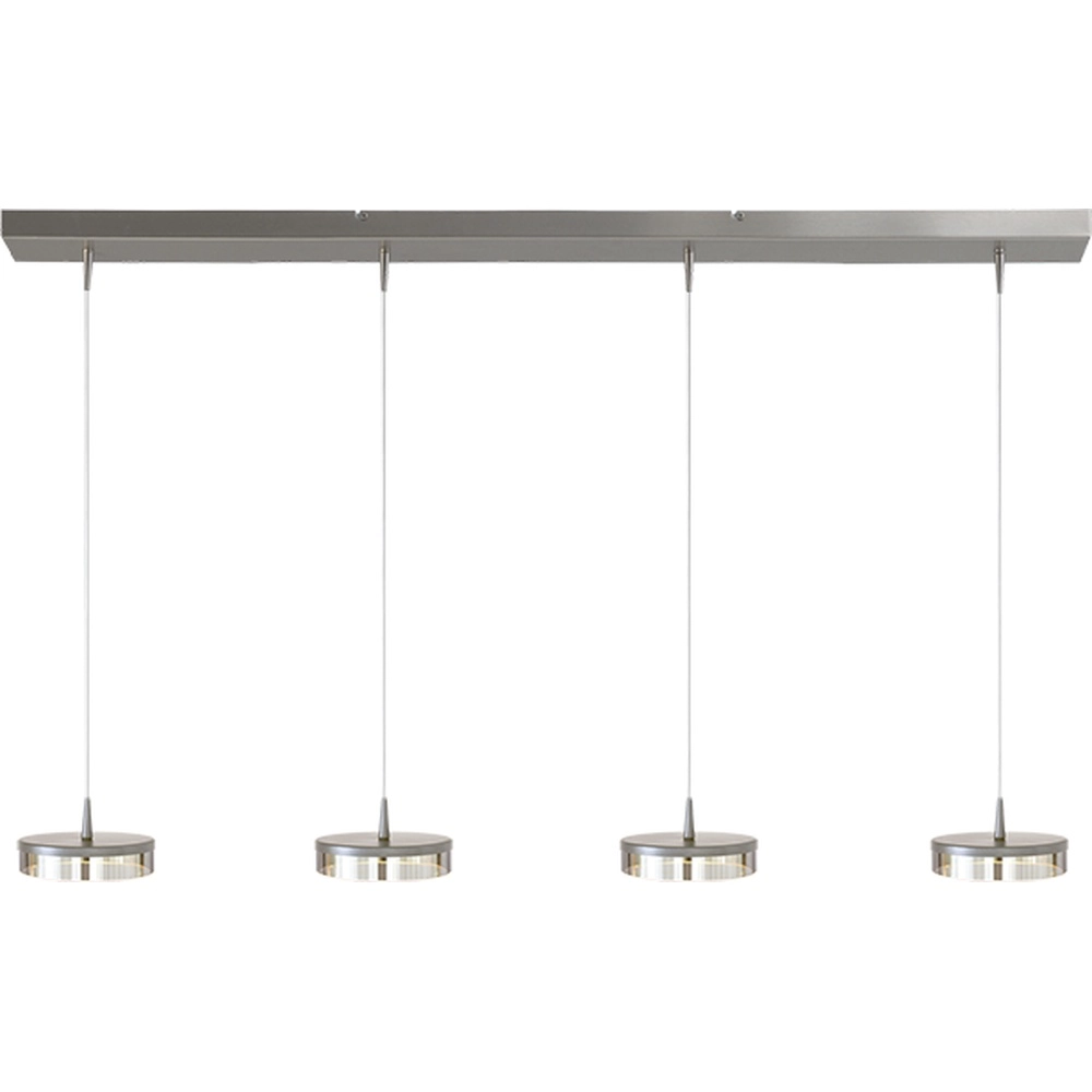 4-light pendant lamp Imperia 130cm nickel