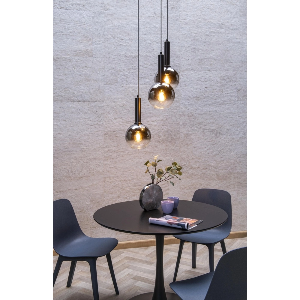 Pendant lamp Marius 3-light black Lucide 5411212452238
