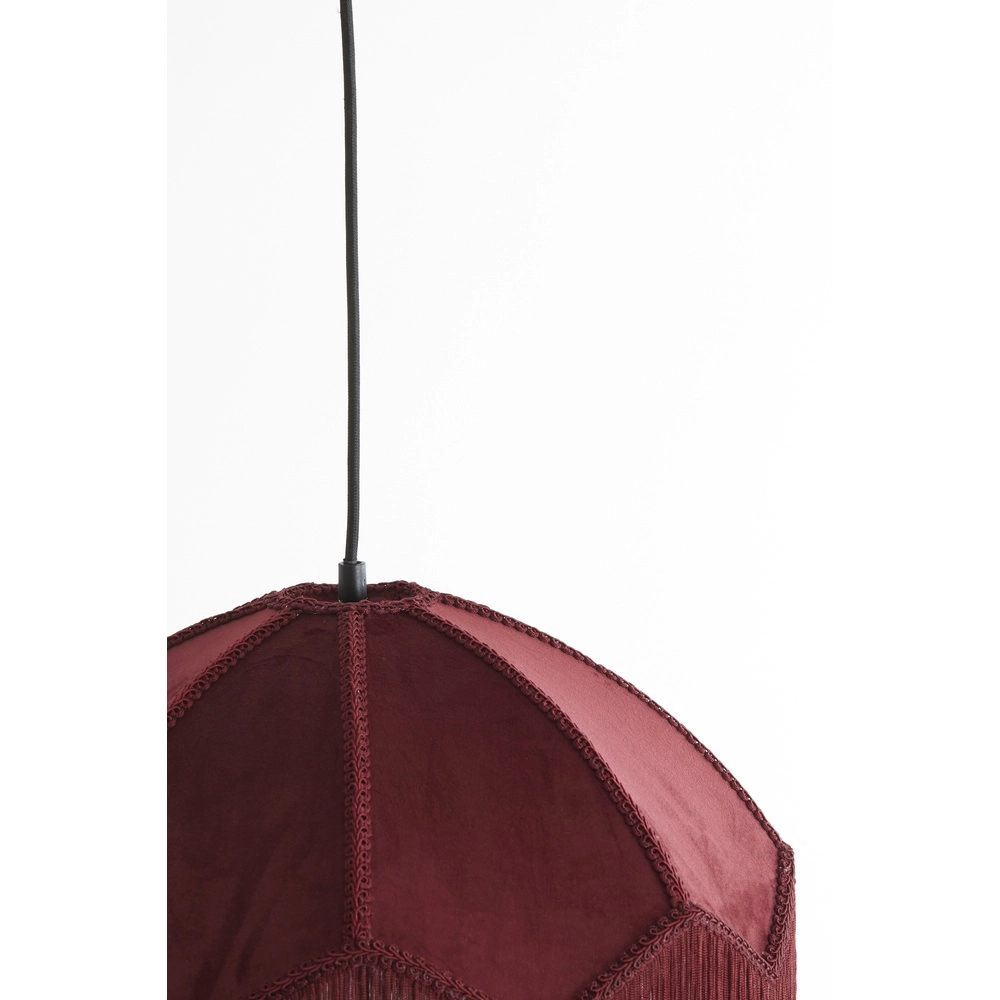 Pendant lamp Malacia Ø 40cm - velvet bordeaux Light & Living 8717807759254