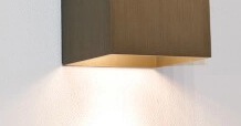 Square wall spot Dante2 bronze brown Artdelight 8719831736348
