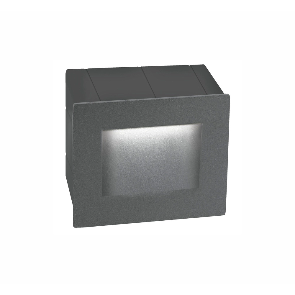 Recessed light Krypton square grey 8cm