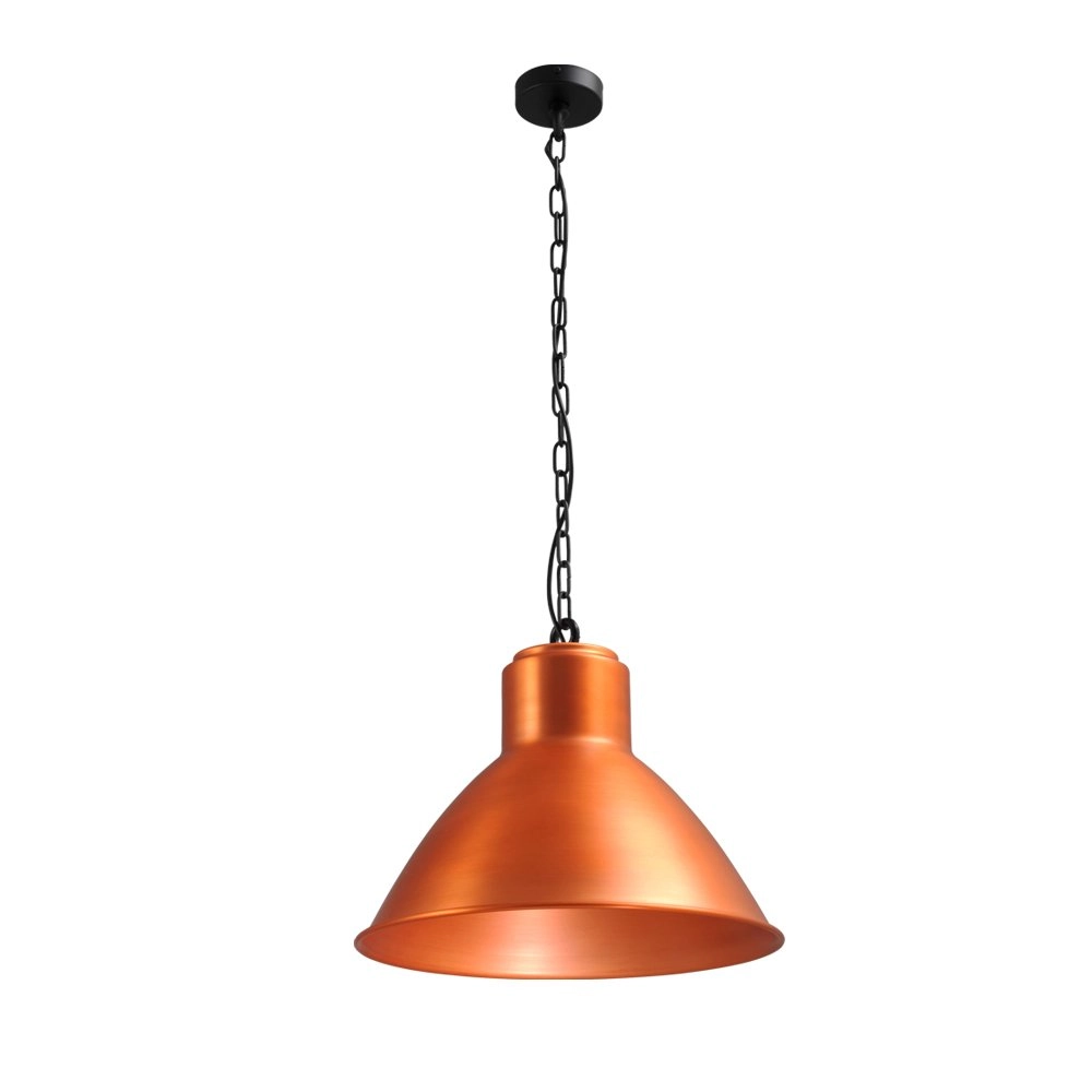 Pendant lamp Industria 44 44cm red copper with black