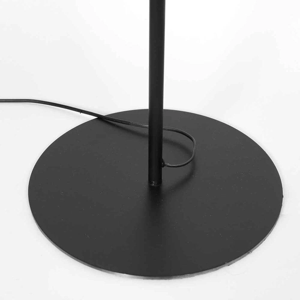 Floor lamp black Bloeba with straw-coloured hood Steinhauer 8712746177039