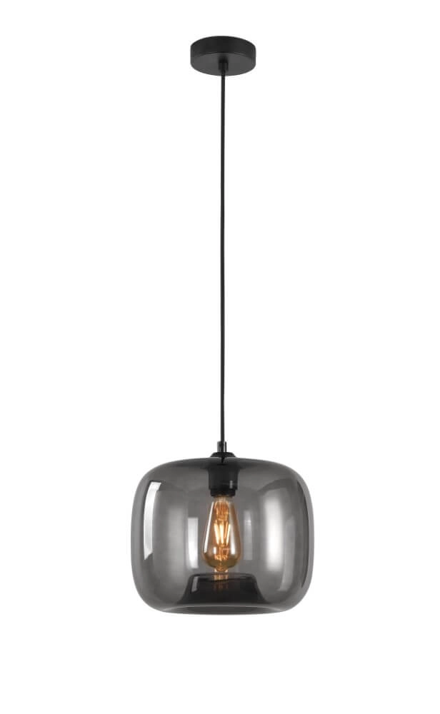 Hanging lamp Preston gray glass Ø 28cm